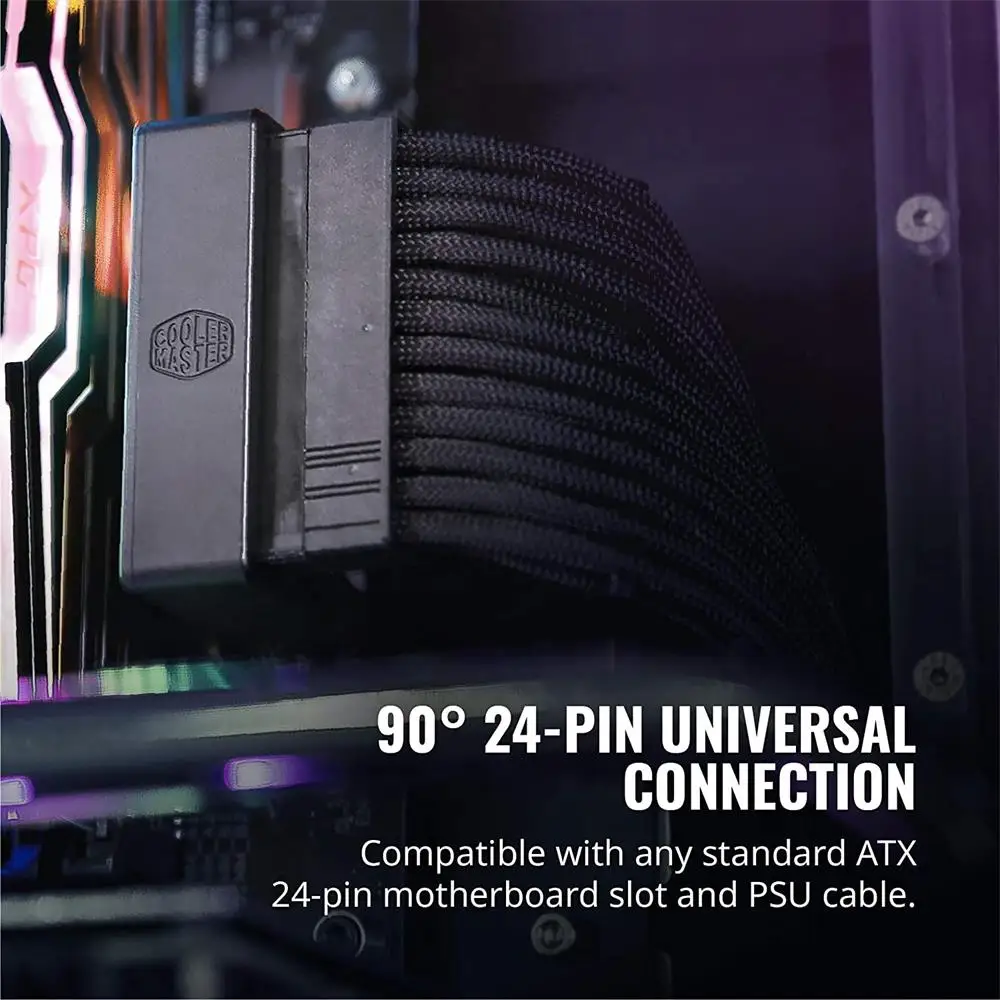 Cooler Master ATX 24Pin адаптер 90 ° фоторазъем улучшает подключение материнской платы PSU со