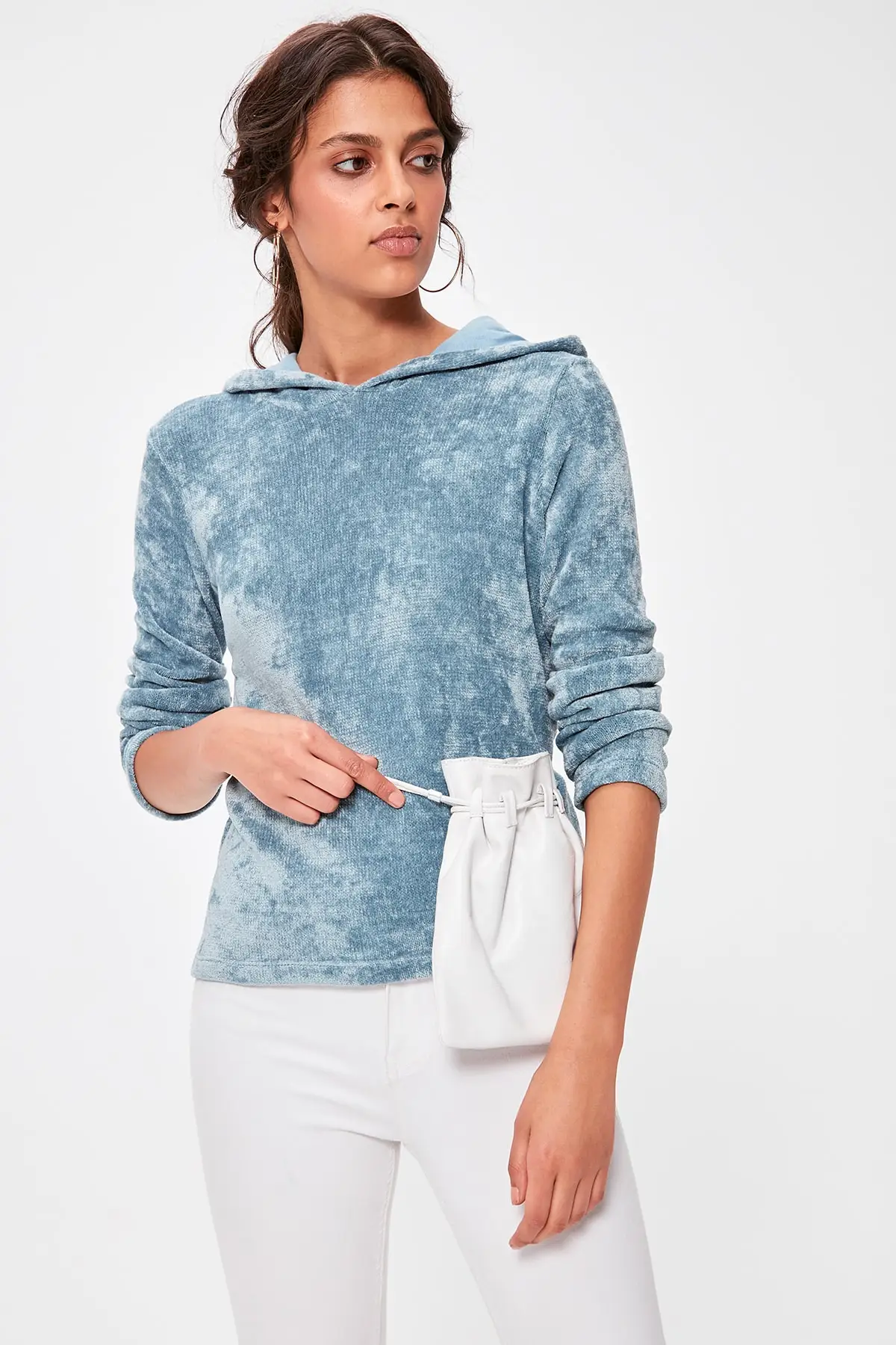 Trendyol мятный трикотажный Свитшот TWOAW20SW0268