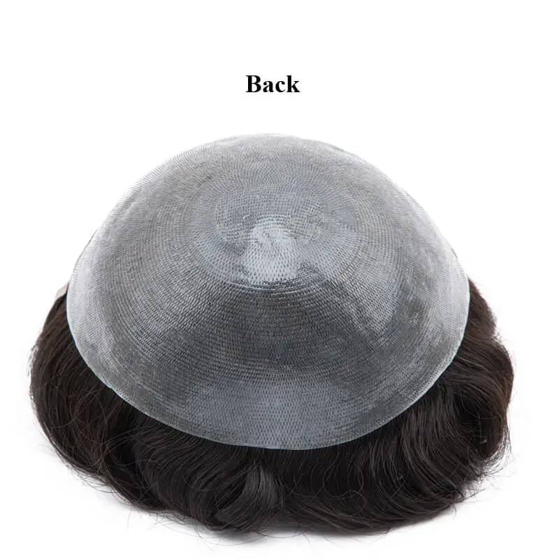 Bio-Men Toupee Invisible Hairline Men's Wigs Replacement System Unit Male Hair Prosthesis 100% Natural Human Hair Wig For Men