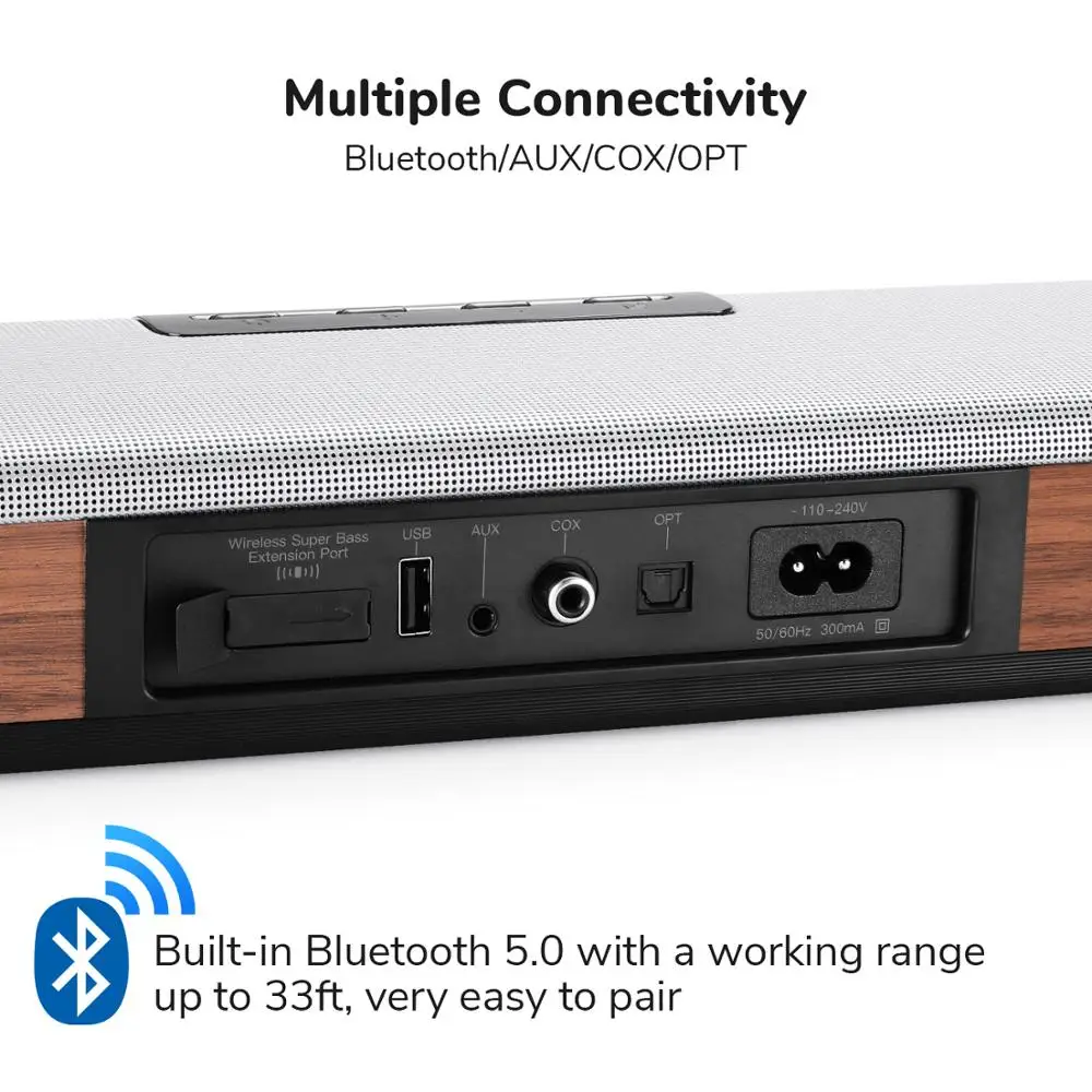 InstaBox 35 дюймов S60M Саундбар с экраном дисплея и дистанционным встроенным