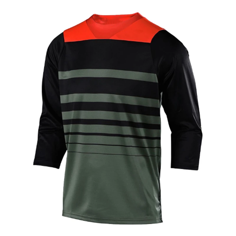 Футболка для горного велосипеда BMX DH дышащая футболка с рукавом 3/4 быстросохнущая