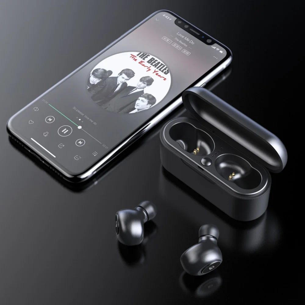 Wireless mini headphones / Беспроводные мини наушники. Bluetooth наушники со стерео звуком и