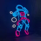 Неоновая светодиодсветодиодный вывеска в виде астронавта, Настенный декор, украшение для спальни, неоновые вывески, персонализированный неоновый светильник