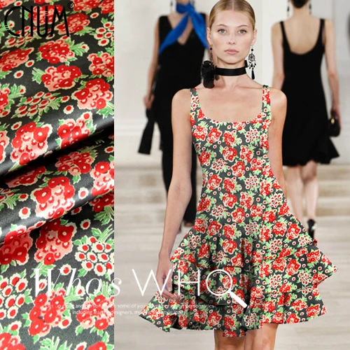 CNUM SS048 100% натуральный шелк/яркий цветок/шелковая ткань/ширина 16 50 ярдов толщина мм|silk print|silk fabricsilk fabric print |