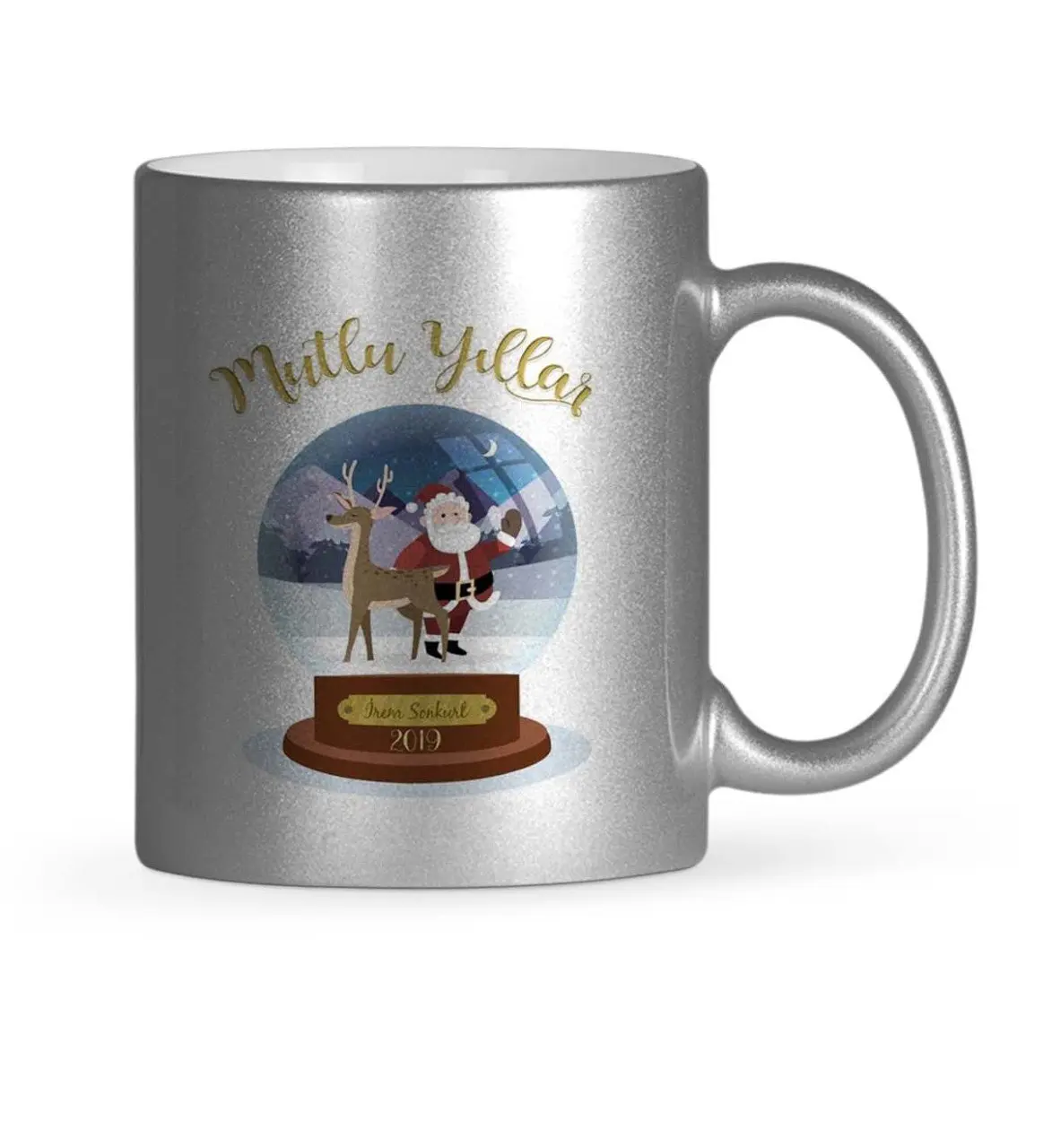 

Personalized Happy birthday Silver Gilt Mug Cup-2
