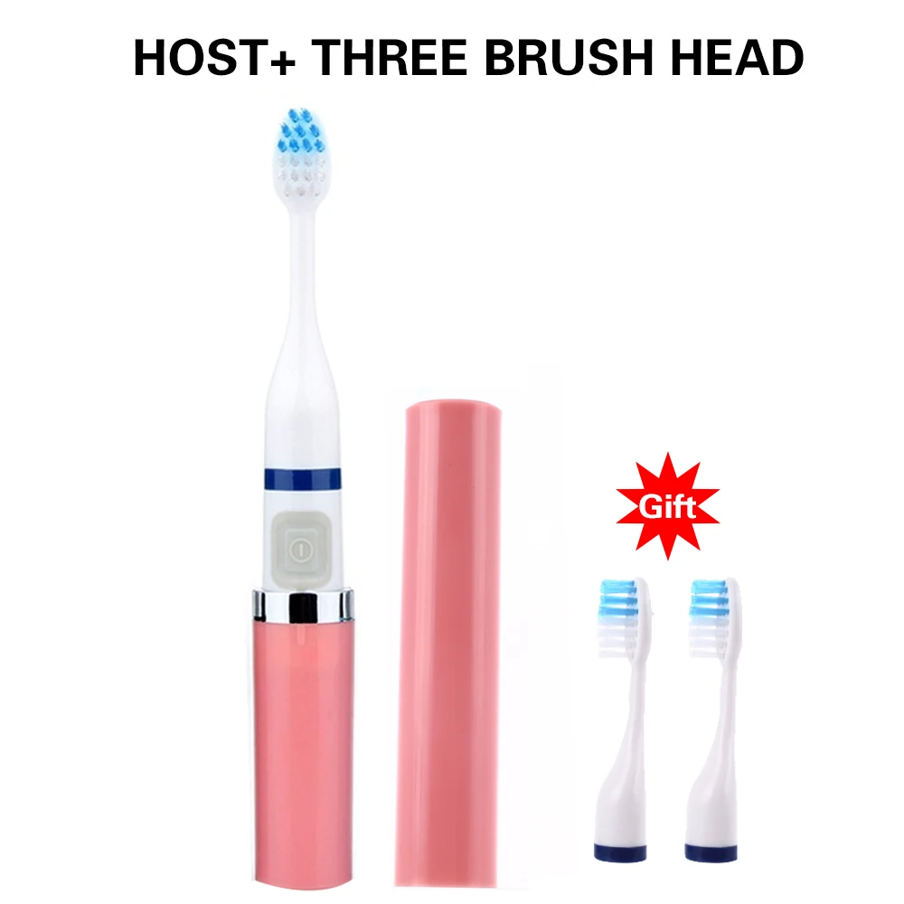 Pink Toothbrush Электрическая зубная щетка звуковая волна зубная щетка здоровая дорожная зубная щетка с замененной 3 щеткой головка гигиена полости рта зубная щетка - Цвет: Pink Toothbrush