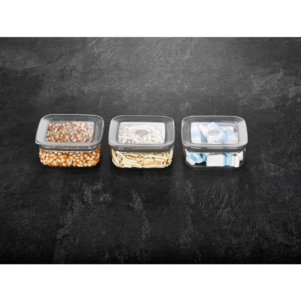 3/6/9/12Pcs Kitchen Food Storage Box Container Set Organizer Square Vacuum Lid Airtight Jars Pantry Noodle Legume Cereals Pasta | Дом и сад