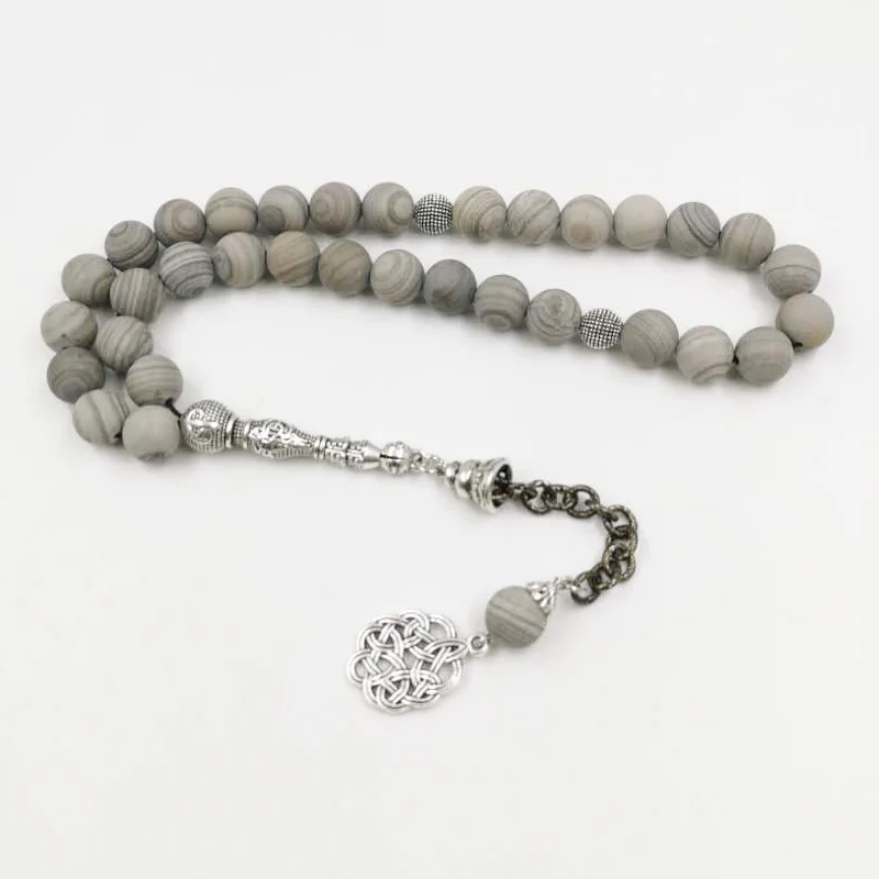 Natural GRAIN STONE 2021 Style tasbih Muslim GIFT man misbaha prayer beads 33beads EID Ramadan gifts Arabic fashion bracelet