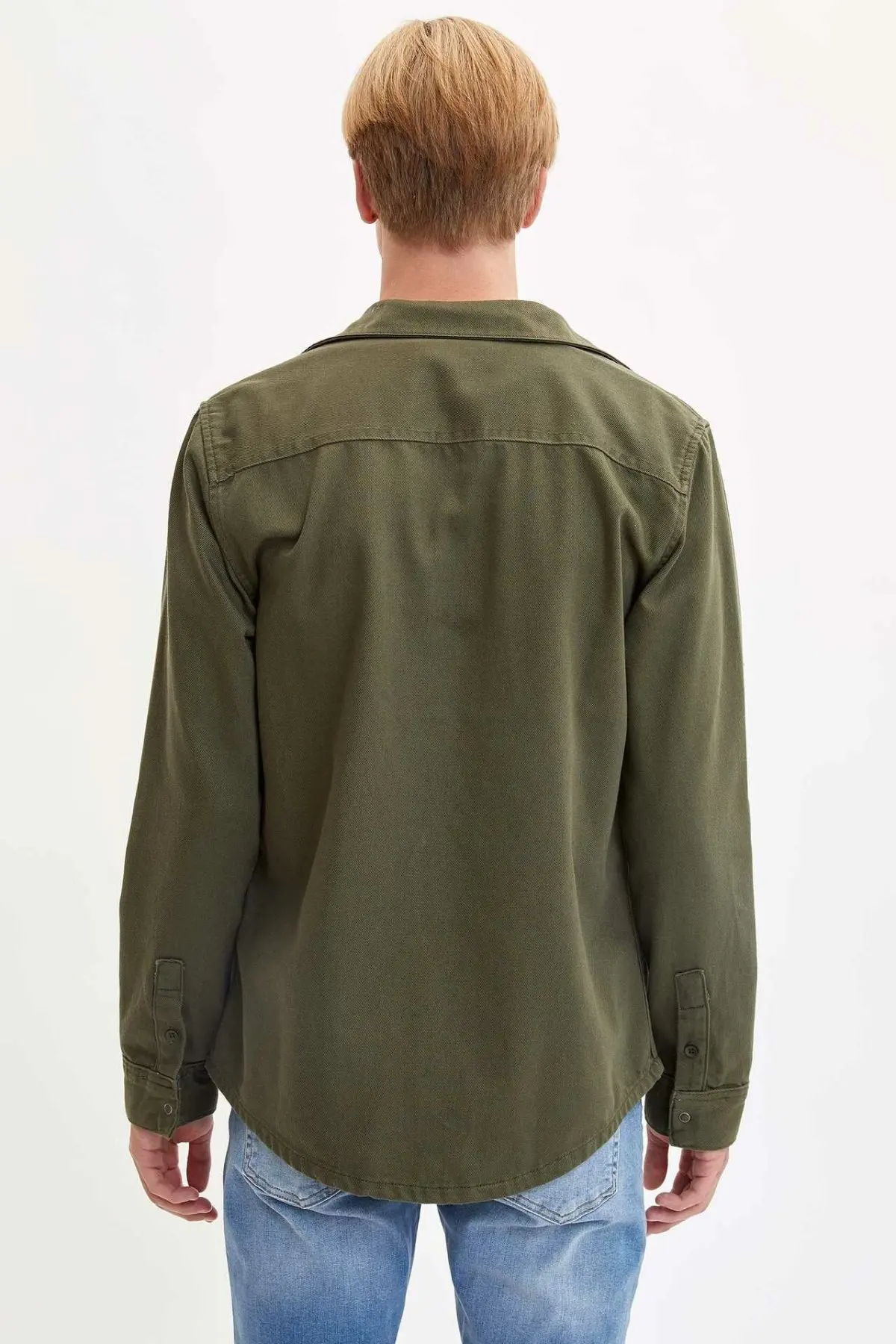 Мужские Shirt-M0542AZ19WN с длинными рукавами DeFacto | Мужская одежда