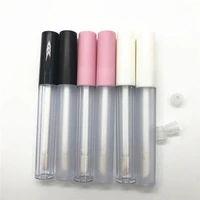 1pc empty plastic lip gloss bottle round lip gloss tube travel use lip glaze cosmetic container refillable bottles