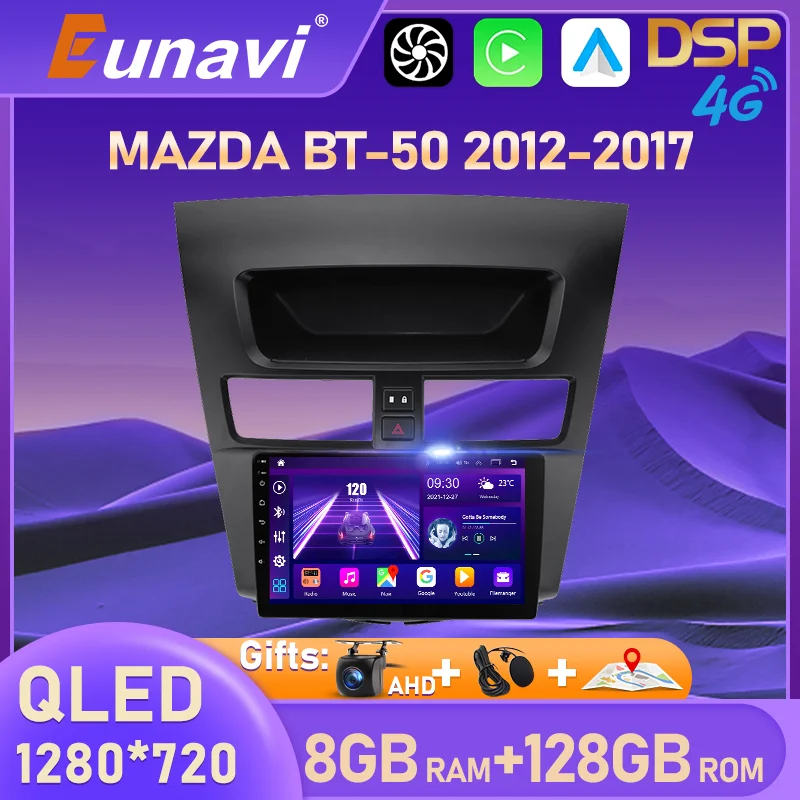 Eunavi Android Auto GPS Navigation For MAZDA BT-50 BT50 2012 - 2017 Car Radio Multimedia Player Head unit 2din 2 din Carplay