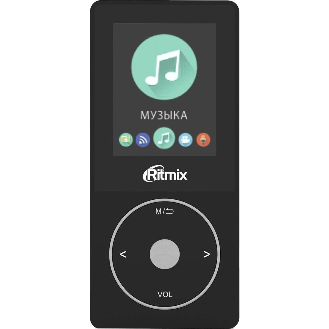 MP3 плеер RITMIX RF 4650BT 8GB Black (1 8 дюймов 7 полос Li Ion 220 мАч microSD до 128Гб soft touch)|MP3-плееры| |