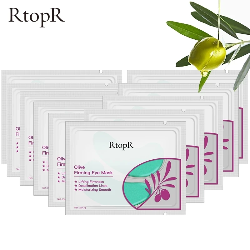 20pcs=10pack Olive Serum Eye Mask Anti-Aging Anti Wrinkle Remove Dark Circle Collagen Patches Masks Skin Care | Красота и здоровье
