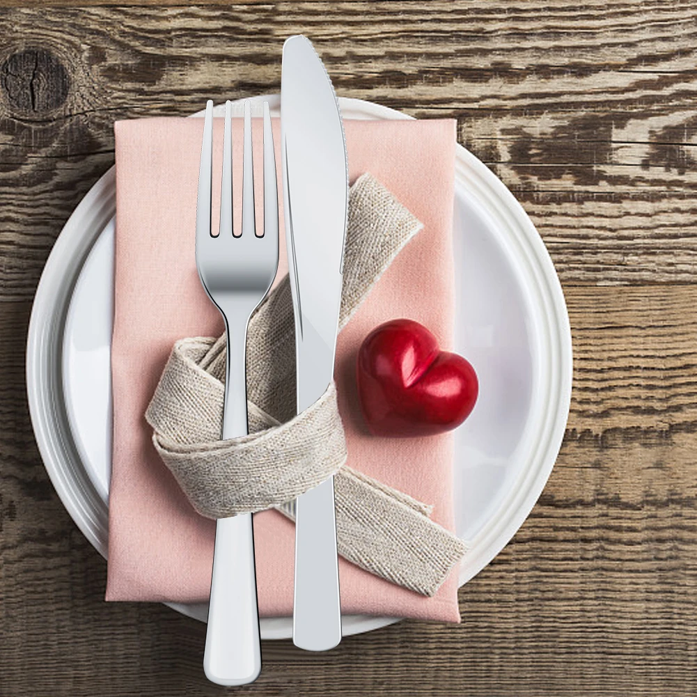 

3 Pcs/Set Stainless Steel Dinner Tableware Stainless Steel Dinnerware With Box Kitchen Fork Spoon For School Cutlery