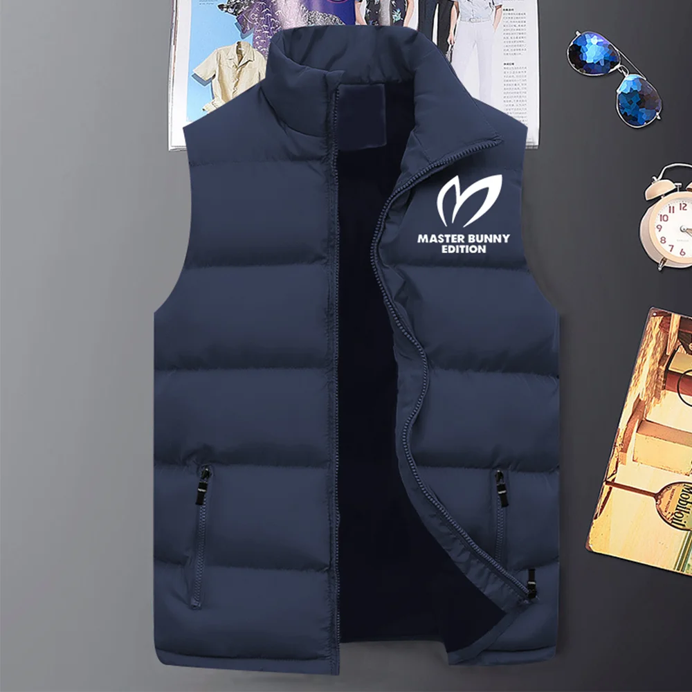 

New Men's Autumn and Winter Fashion Sleeveless Jacket Man Warm and Windproof Down Vest M-5XL
