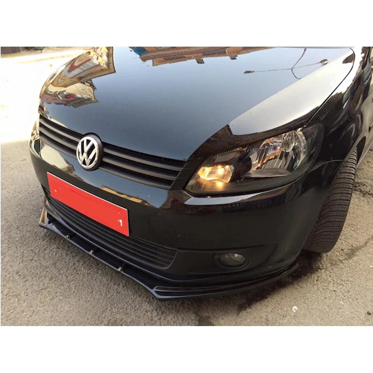 Volkswagen VW Jetta MK6 2010 2018 губа переднего бампера автомобиля 3 шт. глянцевый черный