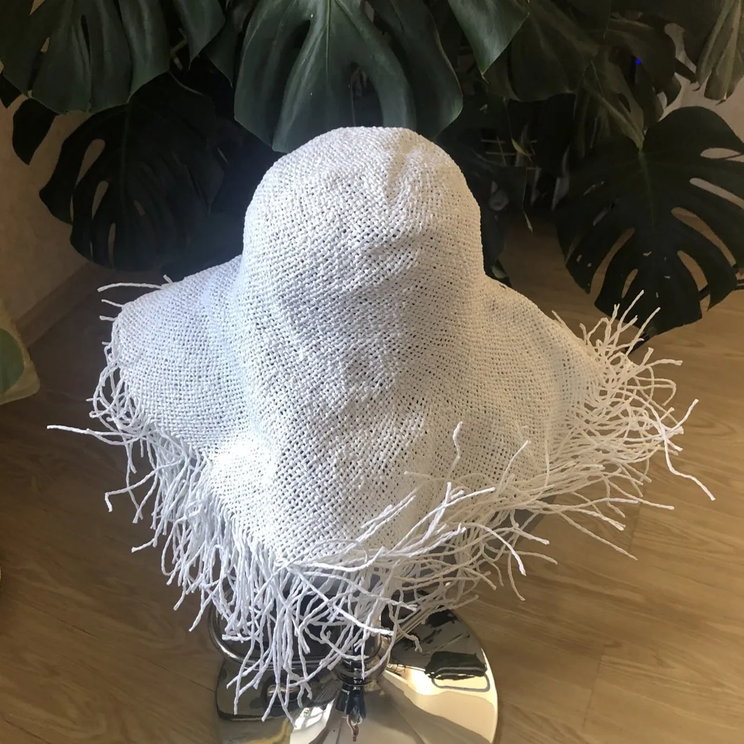 Соломенный колпак летний идея для творчества панама шляпа женская козырек от