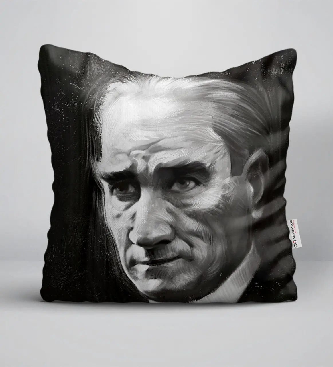 

Угольный портретный дизайн Ataturk, белый