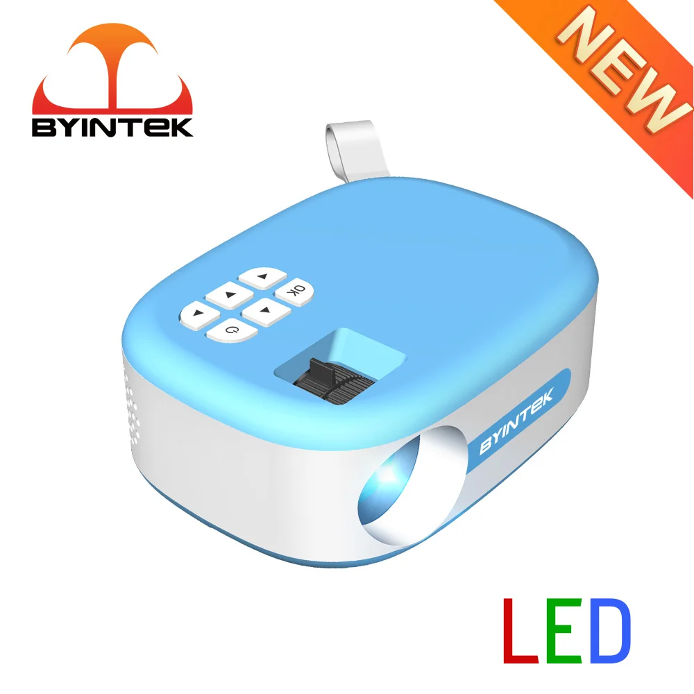 

BYINTEK C520 200 inch Portable LCD Video Movie Multimedia Home Theater Mini LED HD 1080P Projector with Handle for 4K Cinema
