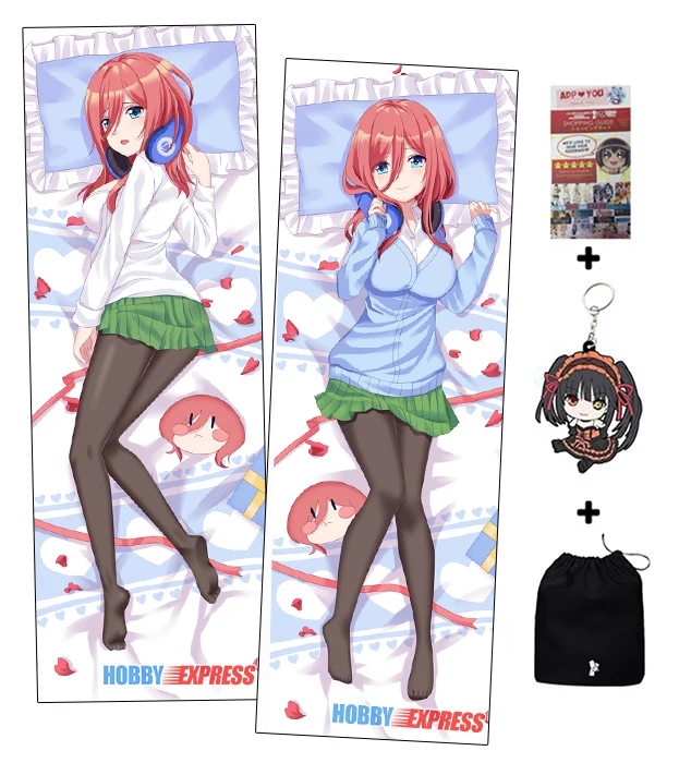 ADP95024 Hobby Express аниме Dakimakura японское обнимающее тело Наволочки Чехол Quintuplets Miku Yotsuba Nino Itsuki Nakano - Цвет: ADP95024