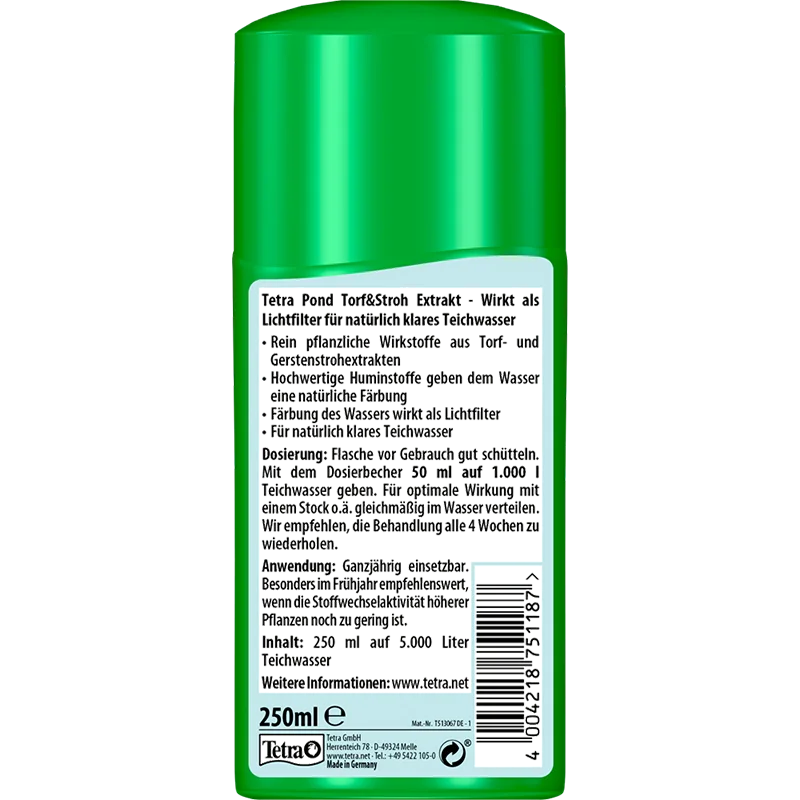 Tetra Pond Torf & Stroh Extrakt Natural Agent Against Algae In The Water Purification From Turbidity Filtration Oxygen Saturation Aquarium Fish