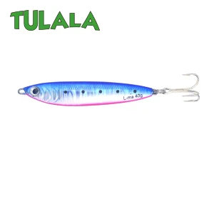 Tulala литой металл 40 г джиговая блесна, шкура, литье свинца, рыбы, SeaBass, рыбалка на щуку Приманка снасти, вобберы, жесткие приманки - Цвет: Blue Pink