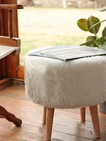plush puff soft wood bench round stool dining chairs kitchen furniture bar hallway ottoman leg group living room from turkey
