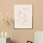 Изогнутая женщина художественный принт голая Женская фигурка боди линия рисунок на холсте минималистичный плакат Настенные картины спальня домашний декор