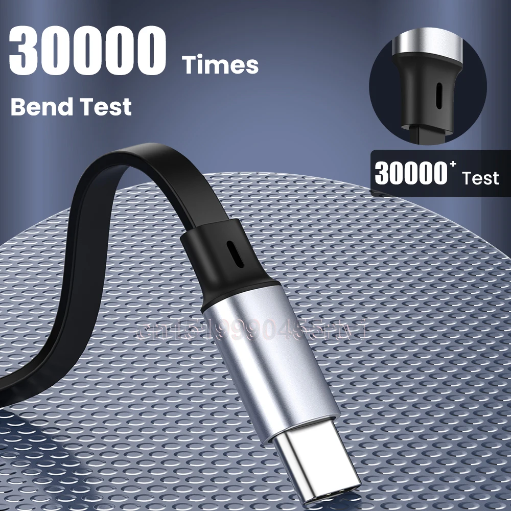 3in1 USB Cable for iPhone 13 12 Pro Max Micro USB Type C Cable 3 in 1 2.4A Retractable USB C Charging Cable For Samsung S9 120cm