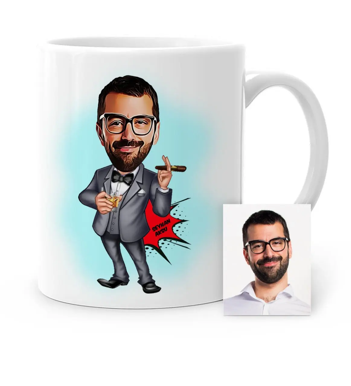 

Персонализированные Mr Boss мультфильм белая кружка чашка-3