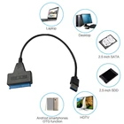 Кабель-Переходник USB 3,0 SATA 3 с Sata на USB до 6 Гбитс, Поддержка 2,5 дюйма, внешний SSD HDD, жестких дисков, длина 20 см