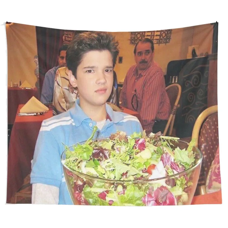 

Freddie Benson с салатом, жемчужный гобелен, настенное украшение для спальни, гостиной, декор для колледжа, общежития