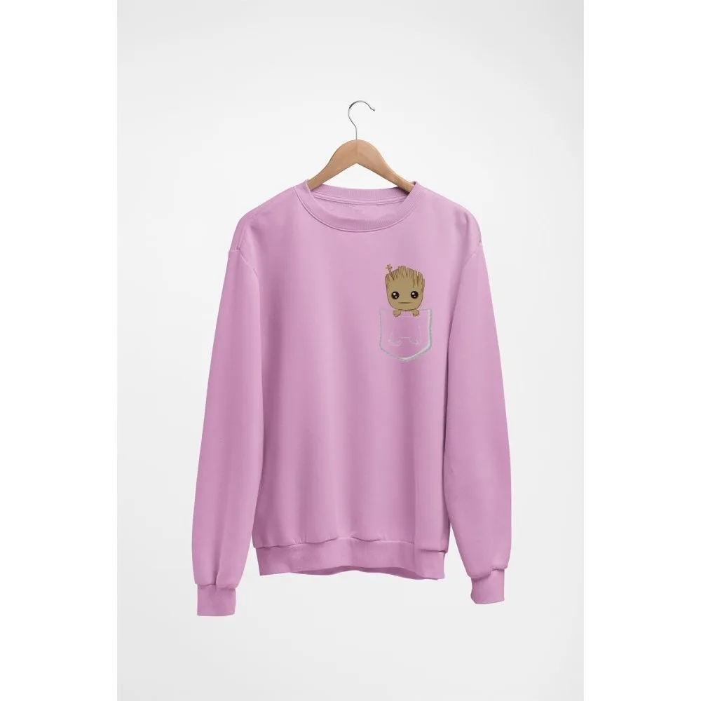 

Wear Groot Women's Sweatshirt Printed Fashionable Stylish Combination 100% Cotton Style White Gray Blue Pink Black Green Winter