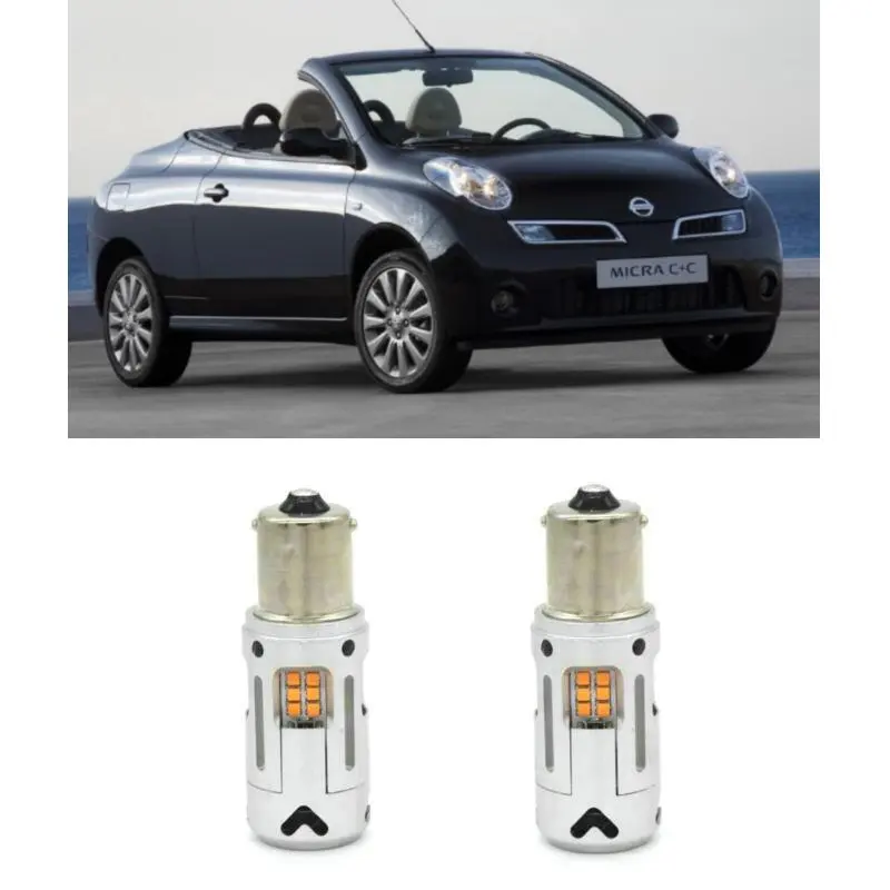 

For Nissan KUBISTAR Van (X76) MICRA C+C III (K12) CABRIO Turn Signal Light Error Free Canbus 2640LM Have Fans For Cooling