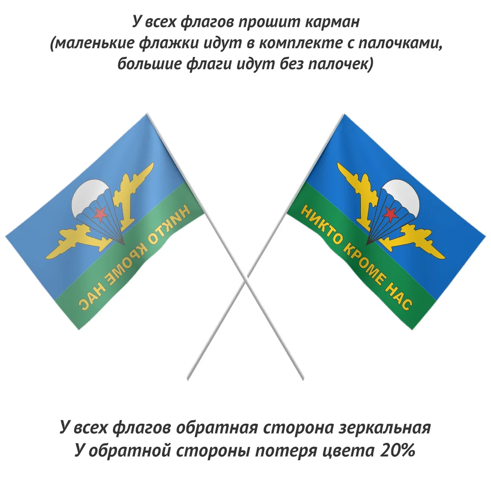 Флаг ВДВ РФ Воздушно-десантных войск Российской Федерации десантники / День