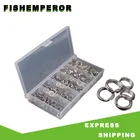 200 шт.кор. рыболовные кольца Нержавеющаясталь Разделение Кольца Высокое качество укрепить твердых серебряное кольцо приманка соединительное кольцо рыболовные принадлежности