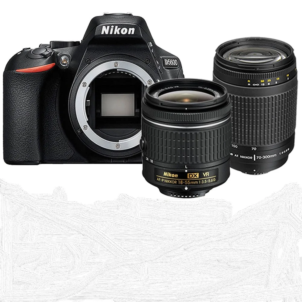 

Nikon D5600 DSLR Camera Body & AF-P DX NIKKOR 70-300mm F/4,5-6,3G ED Lens Kit