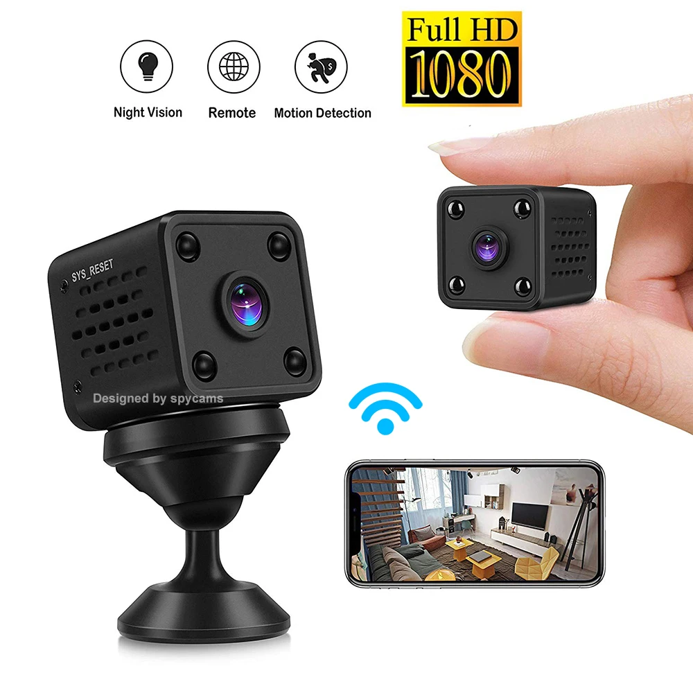Wi-Fi IP мини Камера Беспроводной 1080P HD инфракрасный микро ИК Ночное видение