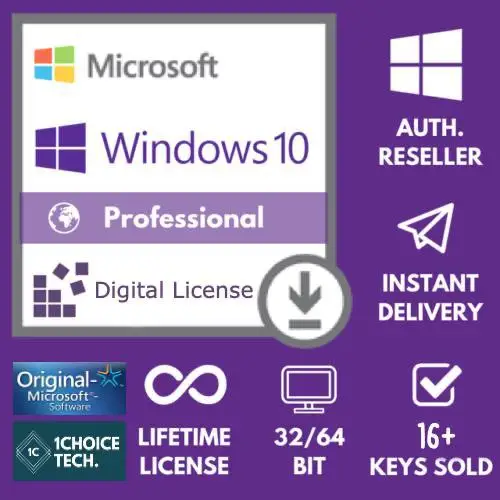 

Microsoft Windows 10 Pro Профессиональный 32/64 бит лицензионный ключ