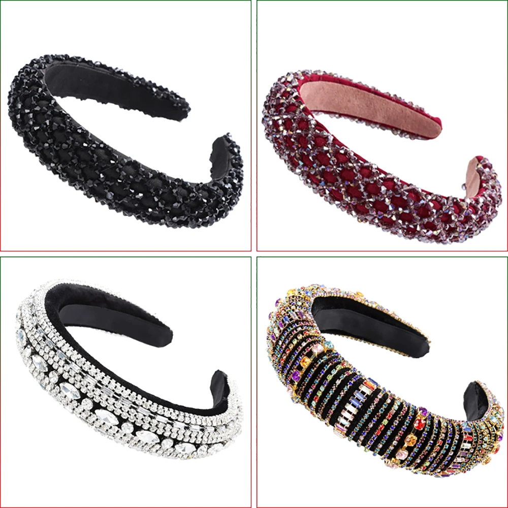 Женский головной убор со стразами из сплава molan густая губка с кристаллами груши