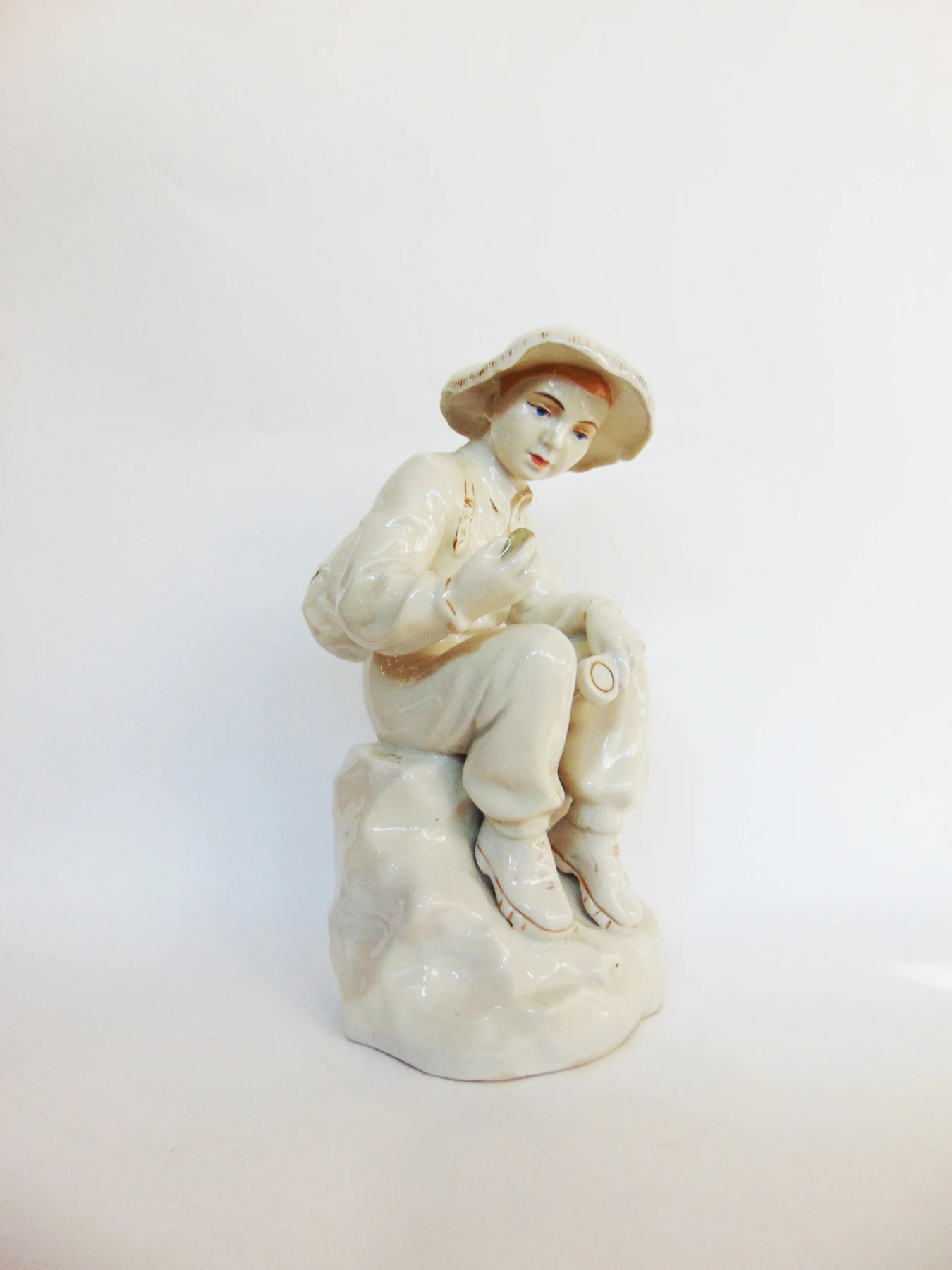 Фарфоровая статуэтка &quotЮный Геолог&quot 32 см. Автор: Щербина В. Полонский завод