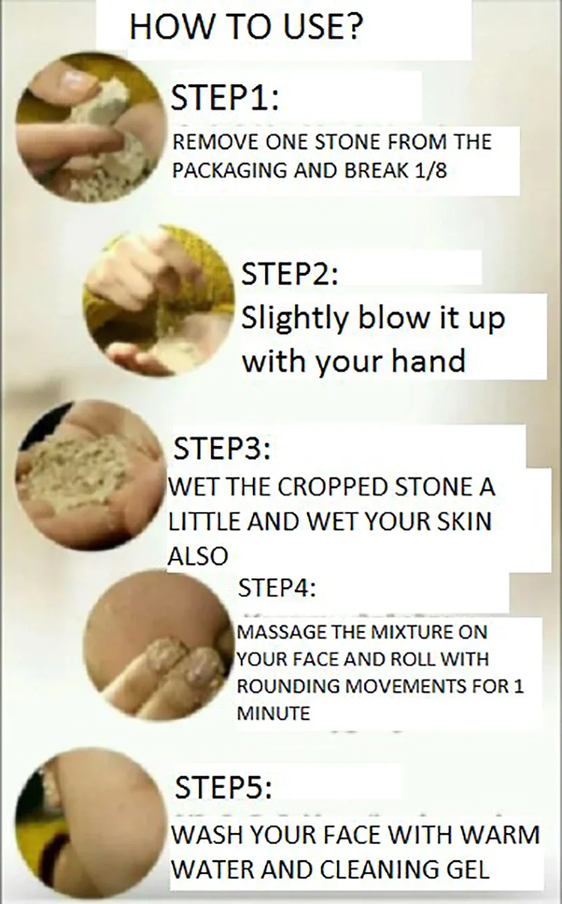 12 шт. смягчитель кожи лица с иранским камнем |