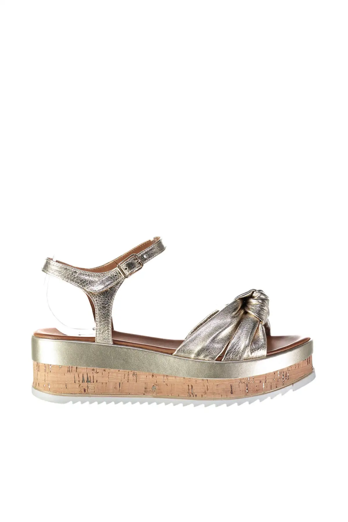 Серебряные женские сандалии из натуральной кожи с жемчугом 120130005430 | Обувь