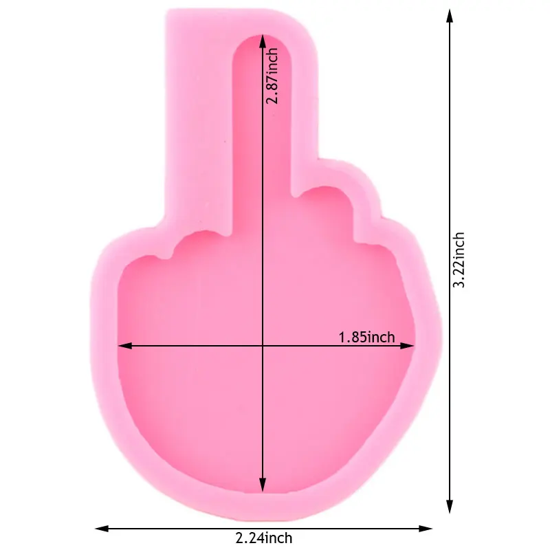 Блестящий знак любви ручной средний палец силиконовые формы DIY Подвеска Форма