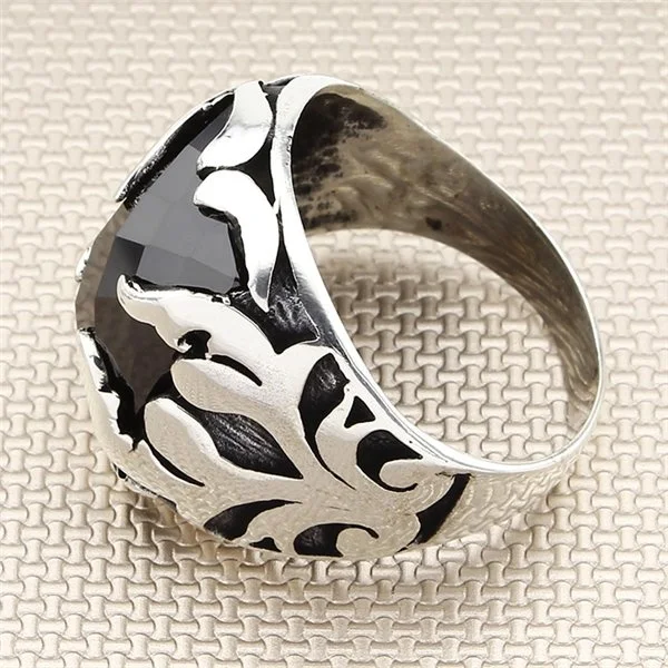 Турецкое ювелирное изделие 925 пробы серебряное кольцо настоящие драгоценные