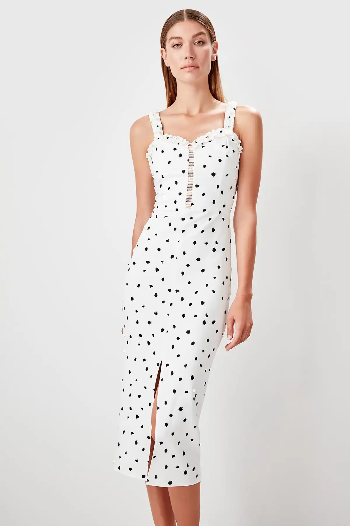 Trendyol платье в горошек TPRSS19EL0294|Женские платья| |