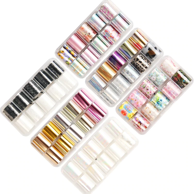 

CYSHMILY 2.5*100cm New Nail printing paper Flowers Small broken Cocoa printing Adhesive Nail Decoration Accessories Nail Sticker