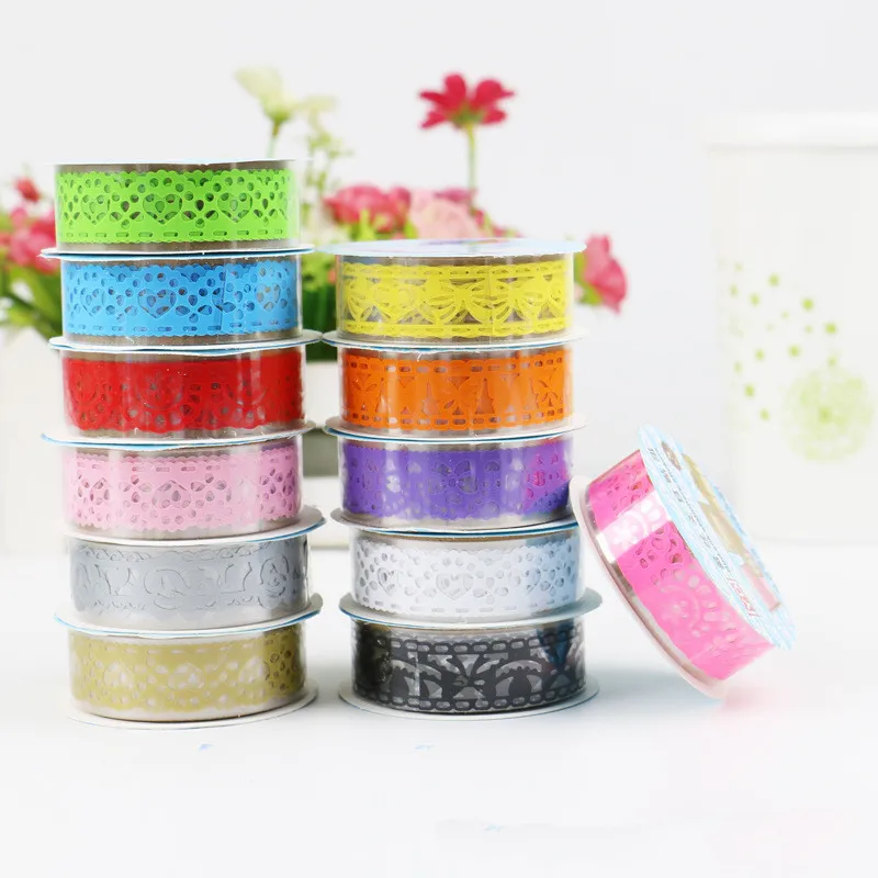 18 мм DIY клейкие ленты без рисунка с декоративным кружевом Стикеры Скрапбукинг и