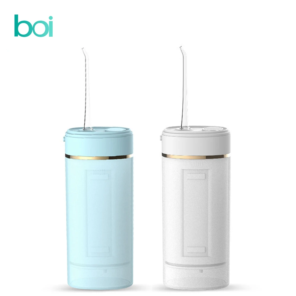 

[Boi] USB Rechargeable Adjustable Portable High-frequency Pulse Adult Oral Irrigator Washable 4 Modes Water Thread For Teeth