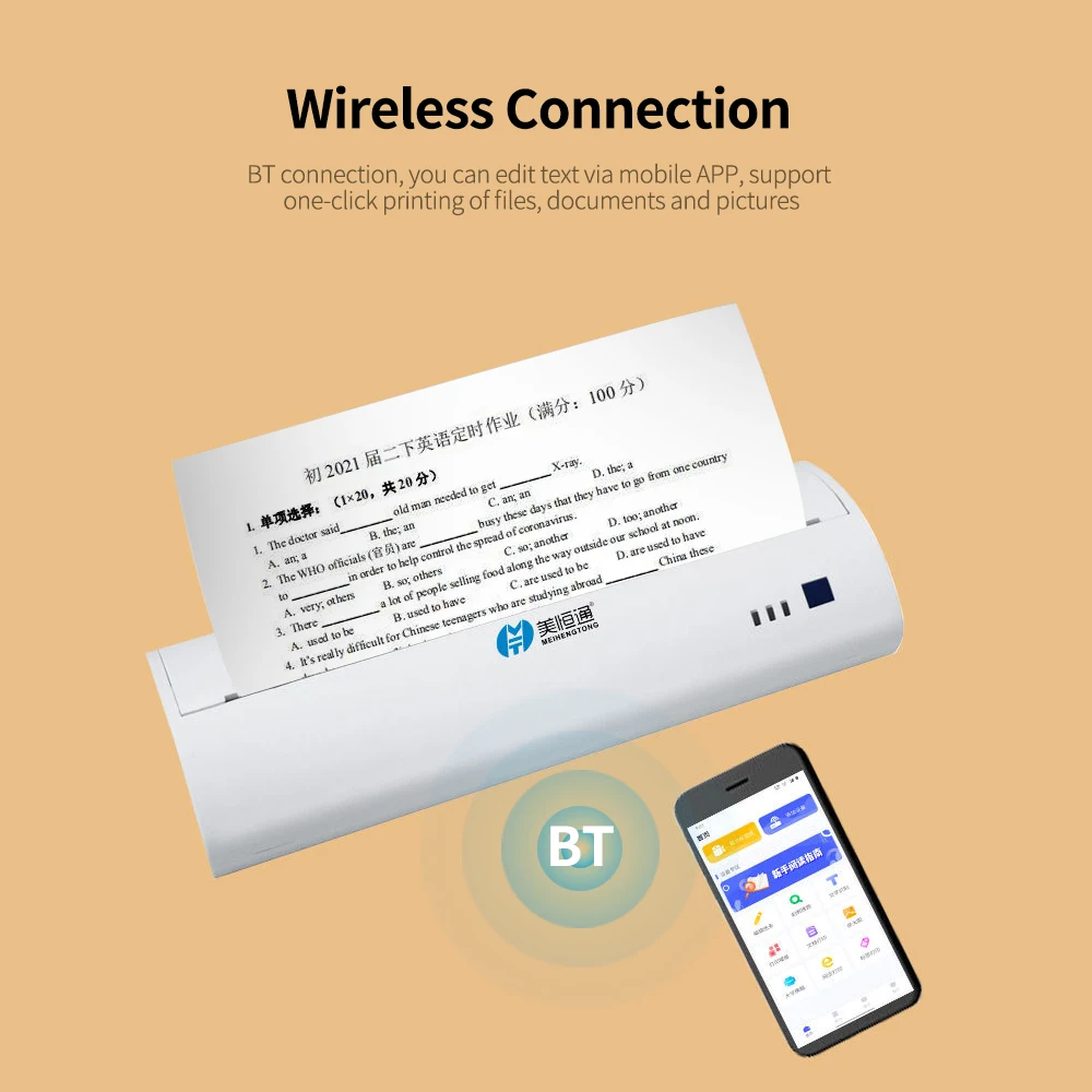 Milestone A4 бумажные мобильные принтеры файл документов Мини Bluetooth USB портативный